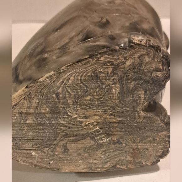 VIntage Owl Figurine Soapstone Thorn Arts Nanalmo BC Canada Arctic Art. Signed. - Picture 9 of 10